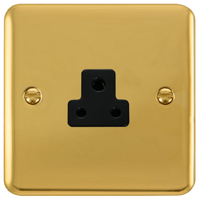 Click Deco Plus Polished Brass 2A Unswitched Socket DPBR039BK