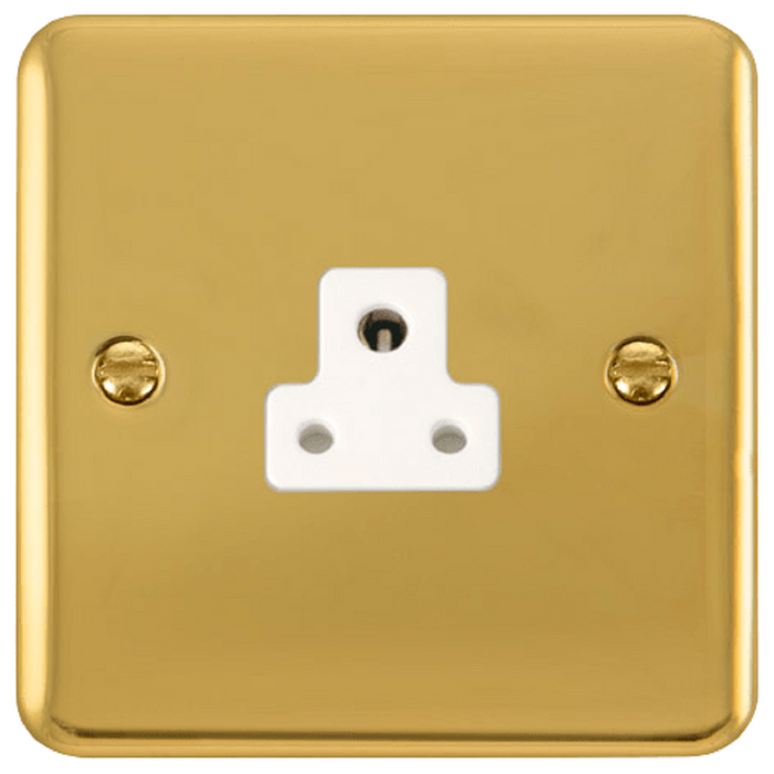 Click Deco Plus Polished Brass 2A Unswitched Socket DPBR039WH