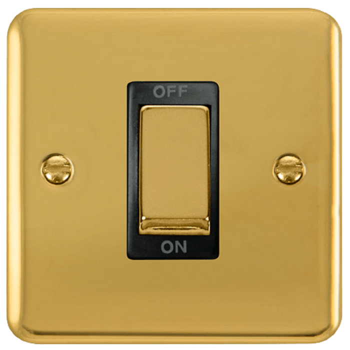 Click Deco Plus Polished Brass 45A Cooker Switch DPBR500BK