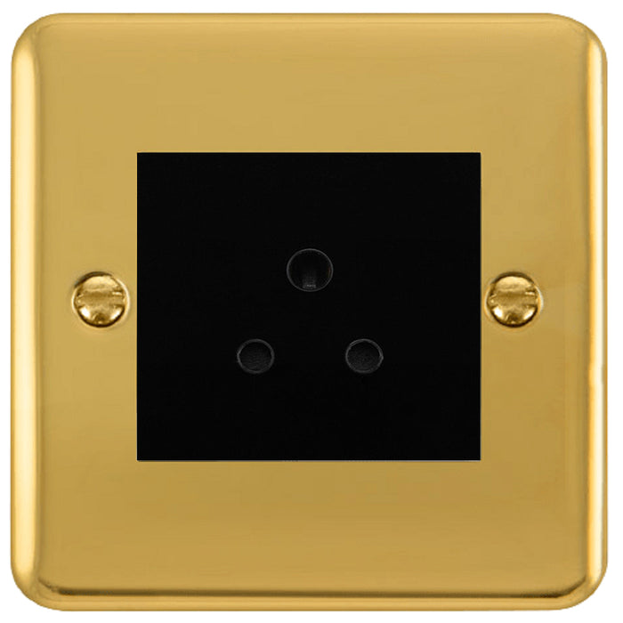 Click Deco Plus Polished Brass 5A Unswitched Socket DPBR038MBK