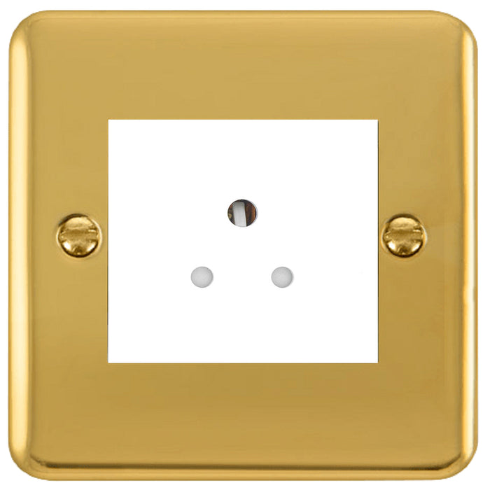 Click Deco Plus Polished Brass 5A Unswitched Socket DPBR038MWH