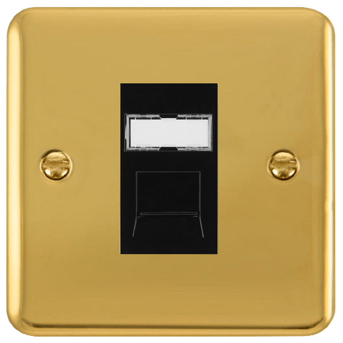 Click Deco Plus Polished Brass Cat5e Data Socket DPBRRJ45BK