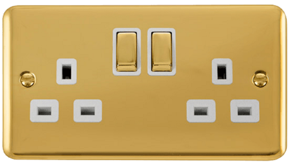 Click Deco Plus Polished Brass White