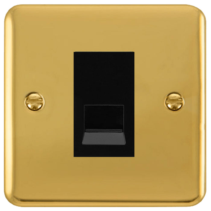 Click Deco Plus Polished Brass Master Telephone Socket DPBR120MBK