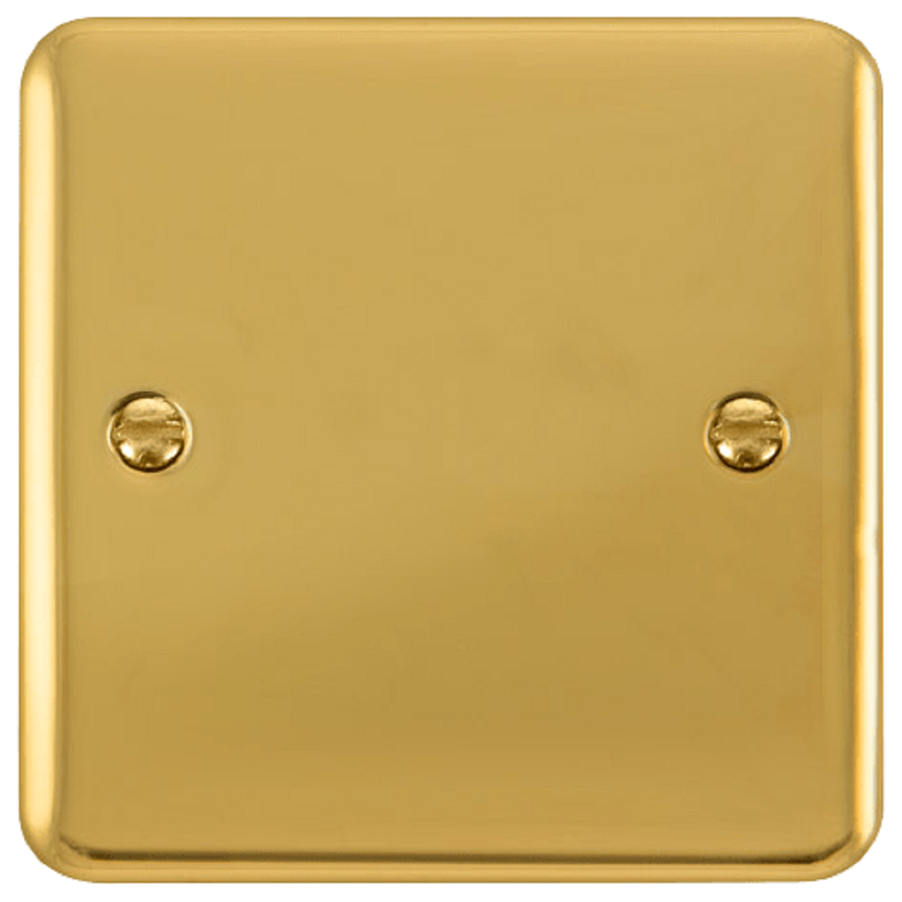 Click Deco Plus Polished Brass Single Blank Plate DPBR060 | RS ...