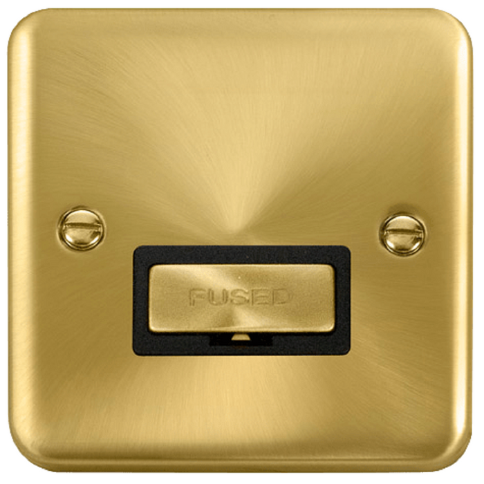 Click Deco Plus Satin Brass 13A Unswitched Spur DPSB750BK