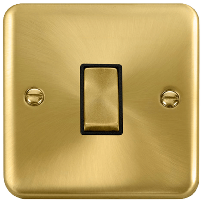 Click Deco Plus Satin Brass 1G Light Switch DPSB411BK