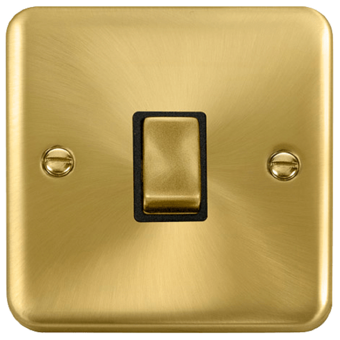 Click Deco Plus Satin Brass 20A Double Pole Switch DPSB722BK