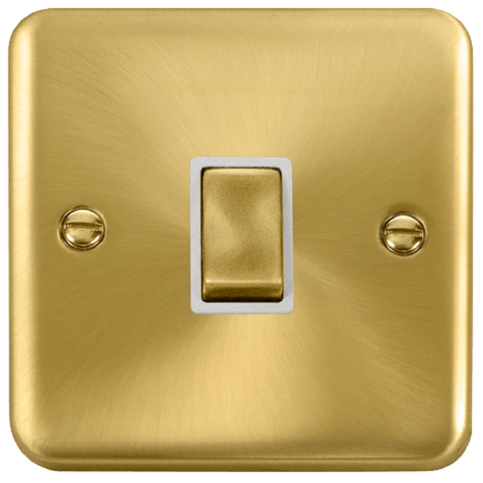 Click Deco Plus Satin Brass 20A Double Pole Switch DPSB722WH