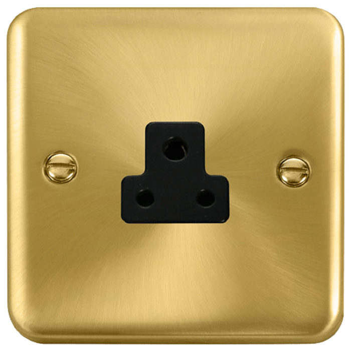 Click Deco Plus Satin Brass 2A Unswitched Socket DPSB039BK