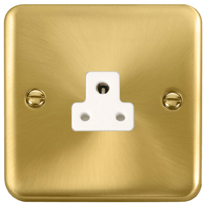 Click Deco Plus Satin Brass 2A Unswitched Socket DPSB039WH