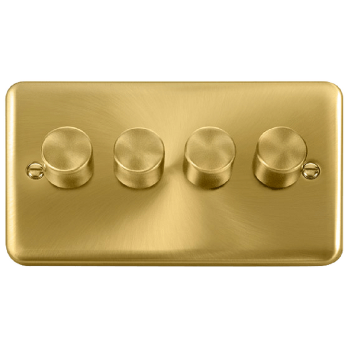 Click Deco Plus Satin Brass 4G LED Dimmer Switch DPSB164