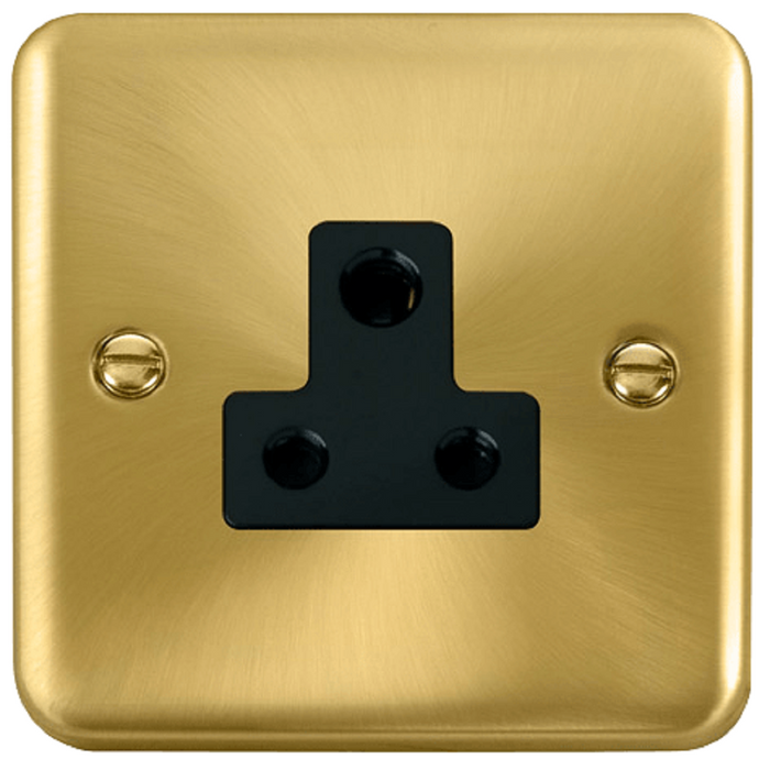 Click Deco Plus Satin Brass 5A Unswitched Socket DPSB038BK