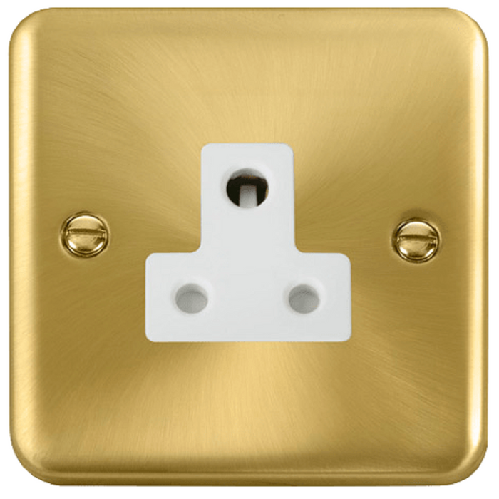 Click Deco Plus Satin Brass 5A Unswitched Socket DPSB038WH