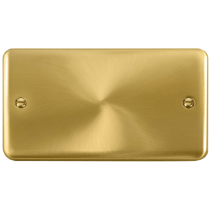 Click Deco Plus Satin Brass Double Blank Plate DPSB061