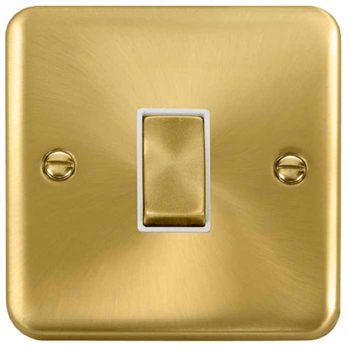 Click Deco Plus Satin Brass Intermediate Switch DPSB425WH