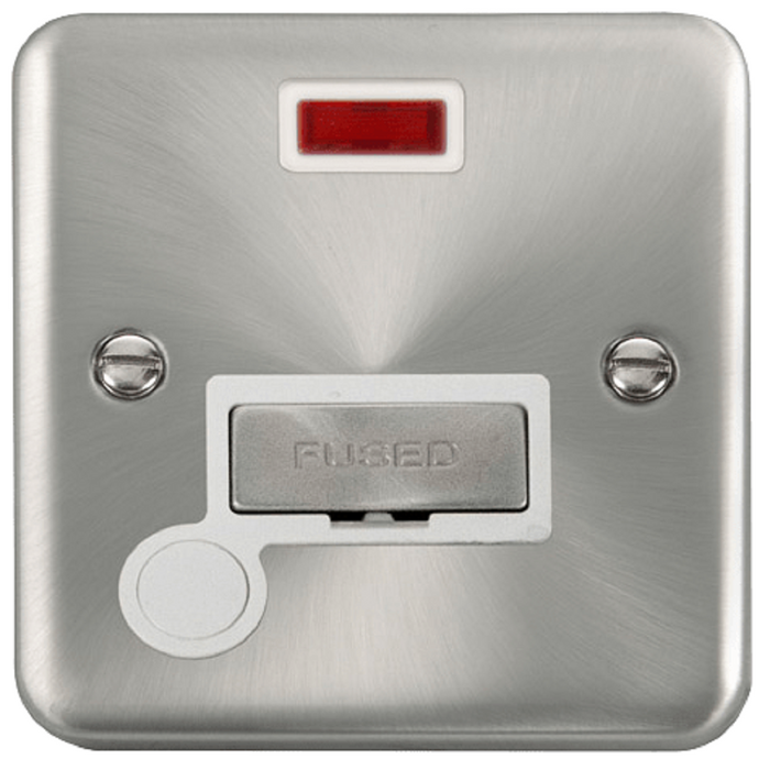 Click Deco Plus Satin Chrome 13A Fused Connection Unit with Neon and Flex DPSC553WH