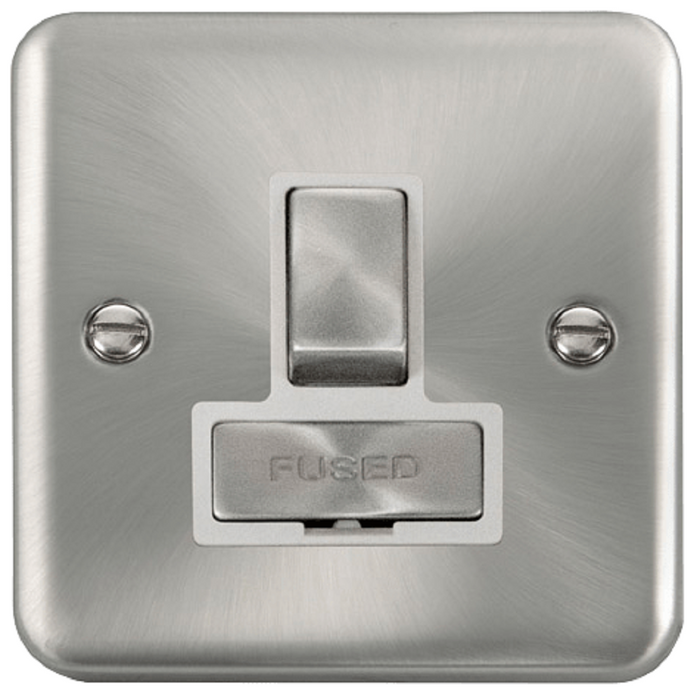 Click Deco Plus Satin Chrome 13A Switched Spur DPSC751WH