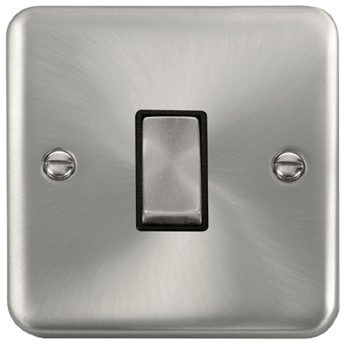 Click Deco Plus Satin Chrome 1G Light Switch DPSC411BK