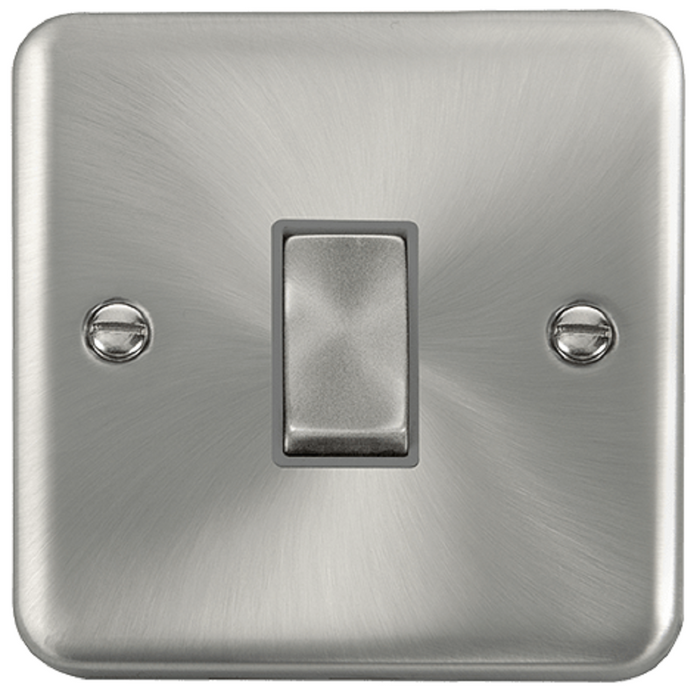 Click Deco Plus Satin Chrome 1G Light Switch DPSC411GY