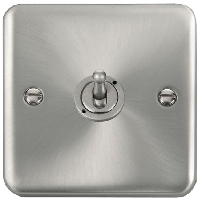 Click Deco Plus Satin Chrome 1G Toggle Switch DPSC421