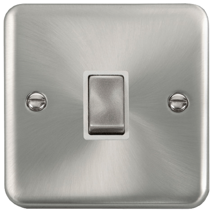 Click Deco Plus Satin Chrome 20A Double Pole Switch DPSC722WH