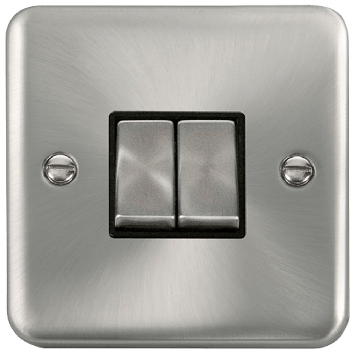 Click Deco Plus Satin Chrome 2W & Intermediate Switch DPSC4125BK