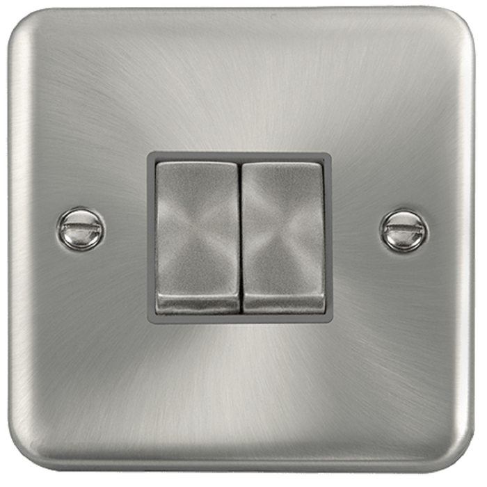 Click Deco Plus Satin Chrome 2W & Intermediate Switch DPSC4125GY