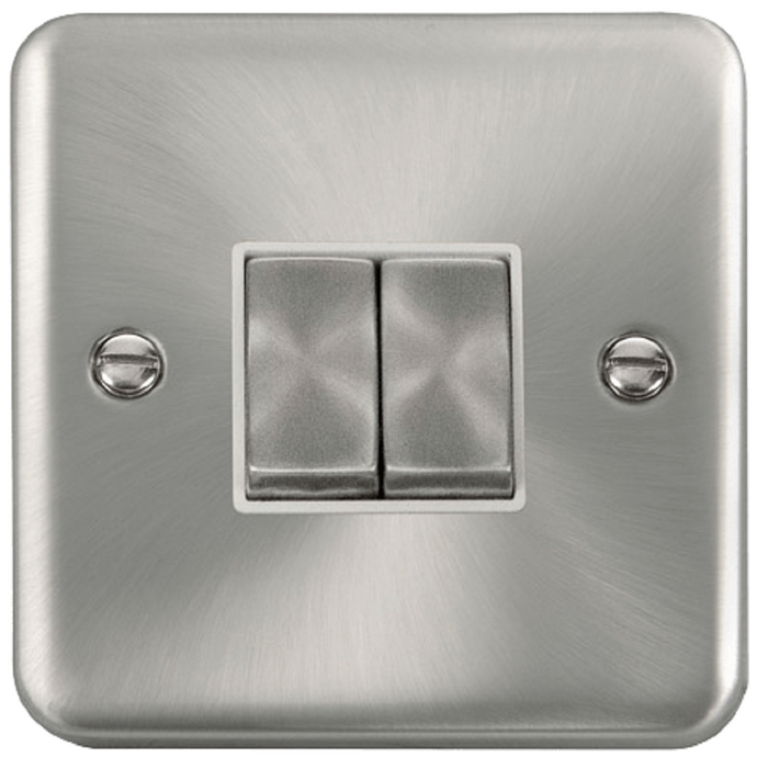 Click Deco Plus Satin Chrome 2W & Intermediate Switch DPSC4125WH