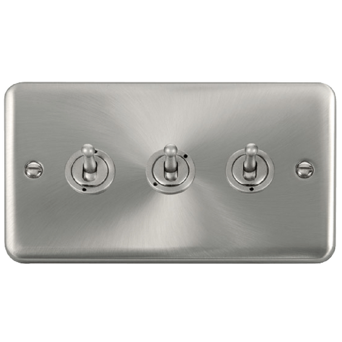 Click Deco Plus Satin Chrome 3G Toggle Switch DPSC423