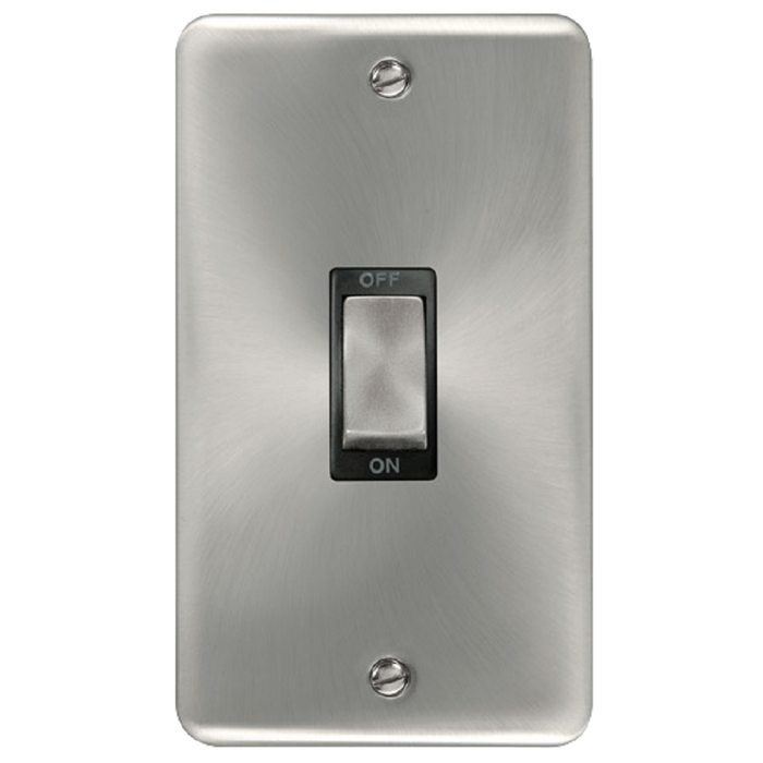 Click Deco Plus Satin Chrome 45A Cooker Switch DPSC502BK