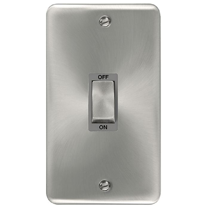 Click Deco Plus Satin Chrome 45A Cooker Switch DPSC502GY