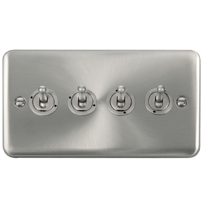 Click Deco Plus Satin Chrome 4G Toggle Switch DPSC424