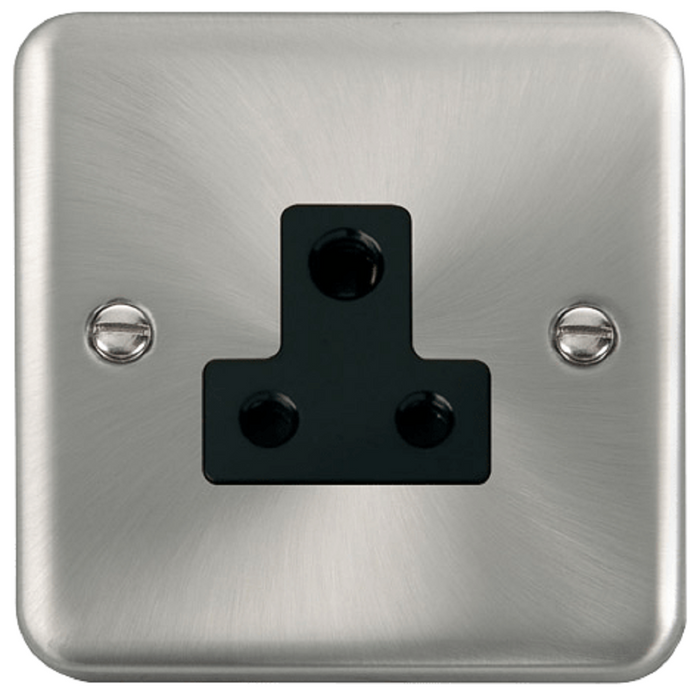 Click Deco Plus Satin Chrome 5A Unswitched Socket DPSC038BK