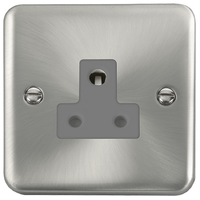 Click Deco Plus Satin Chrome 5A Unswitched Socket DPSC038GY