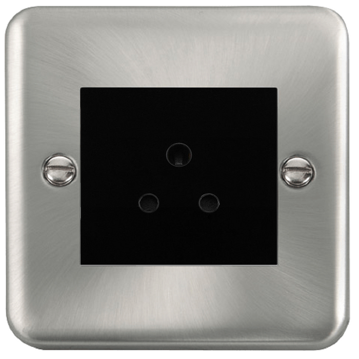 Click Deco Plus Satin Chrome 5A Unswitched Socket DPSC038MBK