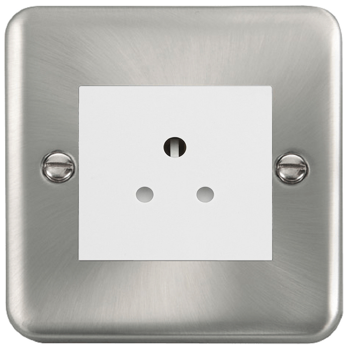 Click Deco Plus Satin Chrome 5A Unswitched Socket DPSC038MWH