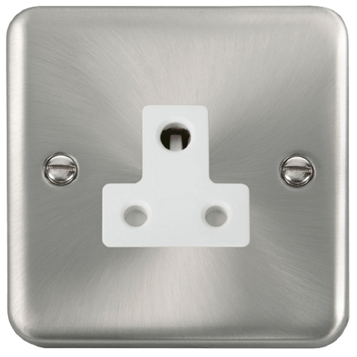 Click Deco Plus Satin Chrome 5A Unswitched Socket DPSC038WH