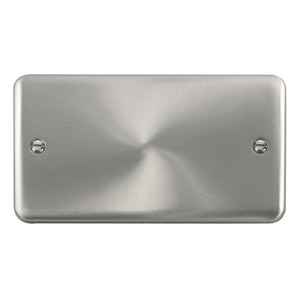 Click Deco Plus Satin Chrome Double Blank Plate DPSC061