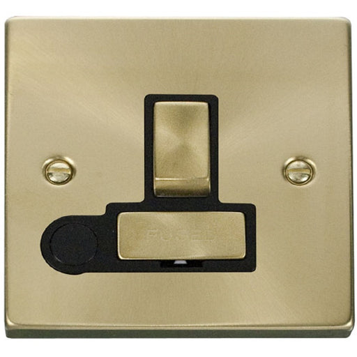 Click Deco Satin Brass 13A Switched Spur with Flex VPSB551BK Available from RS Electrical Supplies