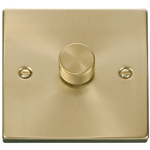 Click Deco Satin Brass 1G LED Dimmer Switch VPSB161 Available from RS Electrical Supplies