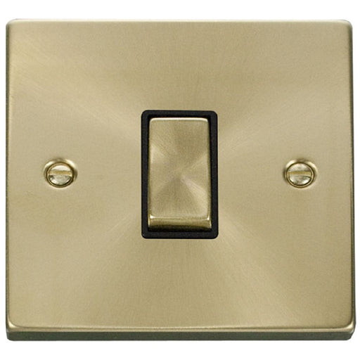 Click Deco Satin Brass 1G Light Switch VPSB411BK Available from RS Electrical Supplies