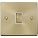 Click Deco Satin Brass 20A Double Pole Switch VPSB722WH Available from RS Electrical Supplies