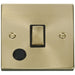 Click Deco Satin Brass 20A Double Pole Switch with Flex VPSB522BK Available from RS Electrical Supplies