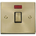 Click Deco Satin Brass 20A Double Pole Switch with Neon VPSB723BK Available from RS Electrical Supplies