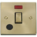 Click Deco Satin Brass 20A Double Pole Switch with Neon and Flex VPSB523BK Available from RS Electrical Supplies