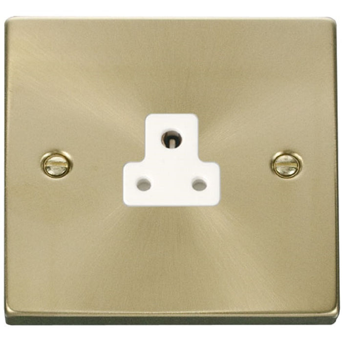 Click Deco Satin Brass 2A Unswitched Socket VPSB039WH Available from RS Electrical Supplies