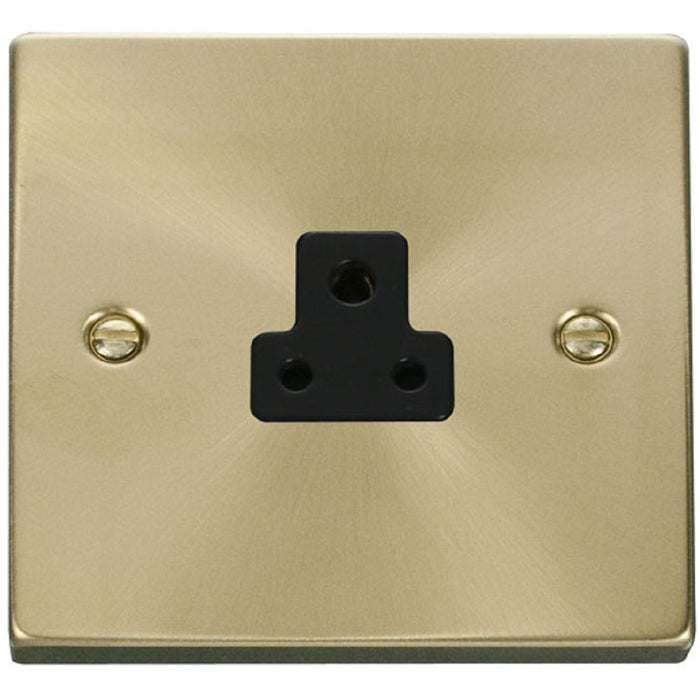 Click Deco Satin Brass 2A Unswitched Socket VPSB039BK Available from RS Electrical Supplies