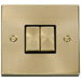 Click Deco Satin Brass 2W & Intermediate Switch VPSB4125BK Available from RS Electrical Supplies