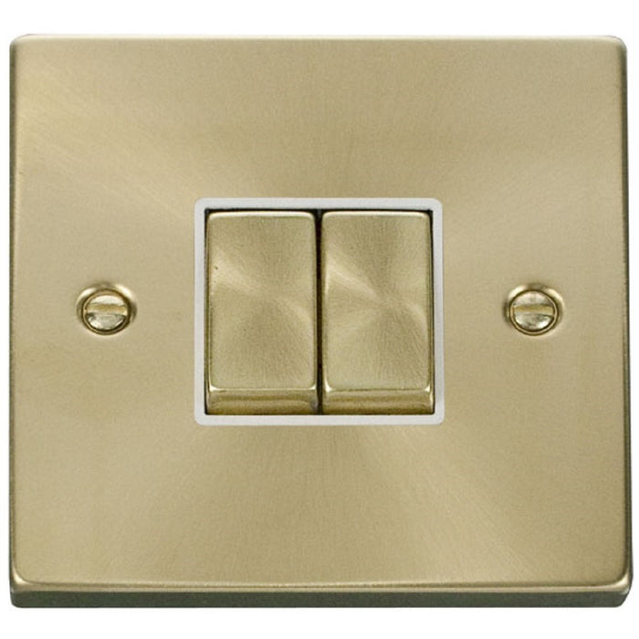 Click Deco Satin Brass 2W & Intermediate Switch VPSB4125WH Available from RS Electrical Supplies